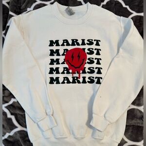 Gildan White Heavy Blend Marist Sweatshirt
